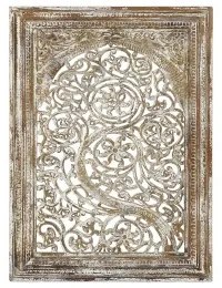 Decorazione da Parete Home ESPRIT Bianco Marrone Finitura invecchiata 76 x 6 x 106 cm