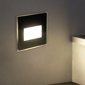 Segnapasso LED per Scatola 503 3.5W IP65 Nero - Antiabbagliamento Colore Bianco Caldo 2.700K