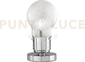 Lume lampadina cromo 1 luce attacco e14 15x28cm