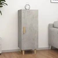 Credenza Grigio Cemento 34,5x34x90 cm in Legno Multistrato 812325