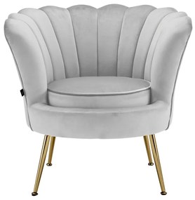 Poltrona grigio chiaro in velluto Kelsey - Støraa