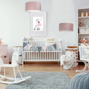 Maco Design Sospensione Rosabelle, cilindro rosa 1 luce Ø50cm