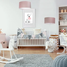 Maco Design Sospensione Rosabelle, cilindro rosa 1 luce Ø50cm