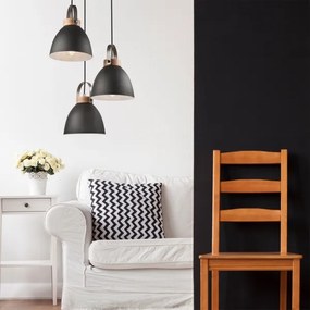 Lampadario a sospensione DANIELLE 3xE27/60W/230V su cavo