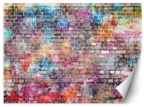 Carta Da Parati, Muro di mattoni colorati