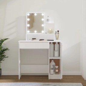 Toeletta con led bianca 86,5x35x136 cm