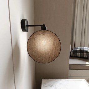 Applique da Parete in Acciaio e Tessuto MOTIF K1 E27 Colore del corpo Rattan