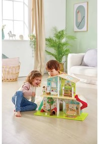 Casetta colorata a due piani con scivolo ed effetti sonori