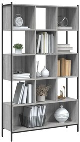 Libreria Grigio Sonoma 102x28x172 cm in Legno Multistrato