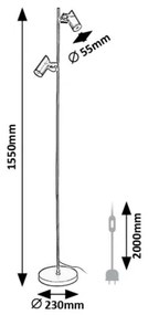 Rabalux 73046 - Lampada con piedistallo MAXIMILIAN 2xGU10/10W/230V