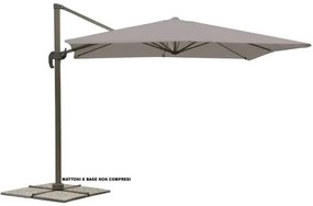 Ombrellone a braccio Deluxe 3x4 mt – Struttura in alluminio, tortora