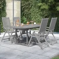 Set da Pranzo per Giardino 5 pz in Legno Massello di Acacia 3079653