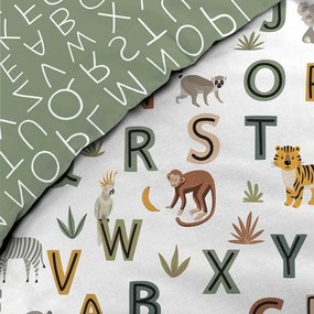 Set copripiumino e federa da bambini in cotone per letto singolo 140x200 cm Tigry – douceur d'intérieur