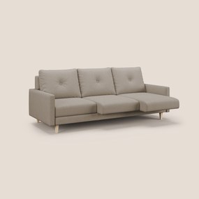 Matisse divano a 3 sedute allungabili e schienali in piuma d'oca in tessuto smacchiabile T17 beige