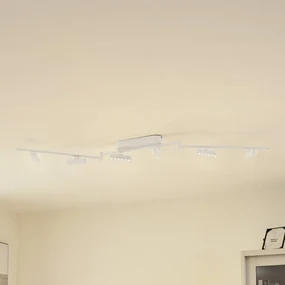 Lindby Faretto LED Eldrin, bianco, a 6 luci, punti luce