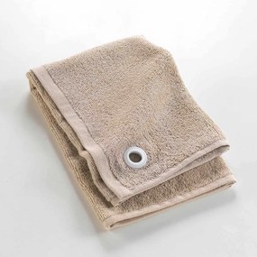 Asciugamano tipo terry beige in cotone 50x50 cm Cuistot – douceur d'intérieur