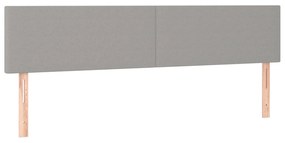 Testiera 2 pz grigio chiaro 80x5x78/88 cm in tessuto