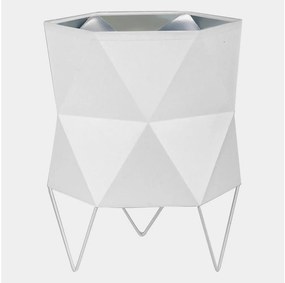 Lampada da tavolo SIRO 1xE27/15W/230V bianca/argento