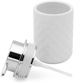 Dispenser sapone bianco da appoggio in ceramica Cristal