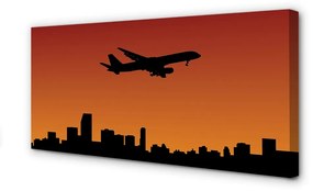 Stampa quadro su tela Tramonto di aerei e paradiso 100x50 cm