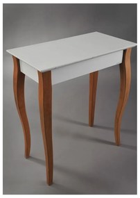 Tavolino da toilette bianco con specchio Tavolino da toilette, lunghezza 65 cm - Ragaba