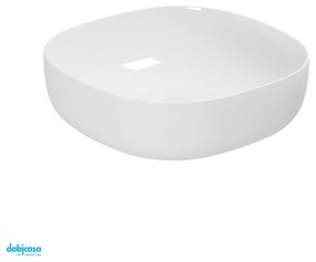 Azzurra Ceramica "Elegance Zip" Lavabo D'Appoggio Ovale Da 45 Cm Senza Foro