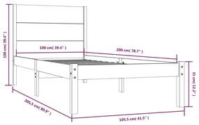 Giroletto Miele in Legno Massello di Pino 100x200 cm