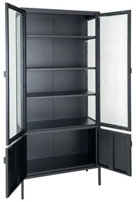 Vetrina metallica nera 80x180 cm Brisbane - House Nordic