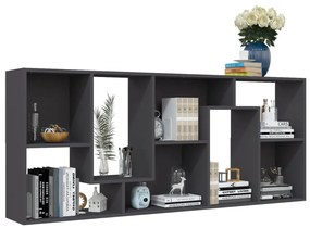 Libreria Grigia 67x24x161 cm in Legno Multistrato