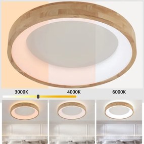 Brilagi-LED Plafoniera FALCON WOOD LED/40W/230V 3000/4000/6000K 60 cm legno