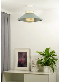 Duolla - Lampadario a plafone RIO RATTAN 1xE27/15W/230V diametro 45 cm verde/rattan