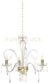 Maria teresa lampadario mt/3 l6 pastorale d.62cm oro e trasparente ...