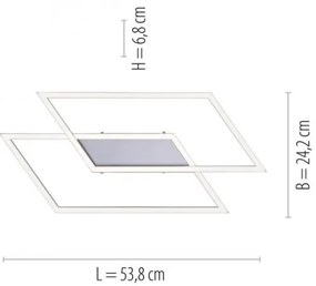 Paul Neuhaus 8192-55 - Lampadario a plafone LED dimmerabile INIGO 2xLED/12W/230V