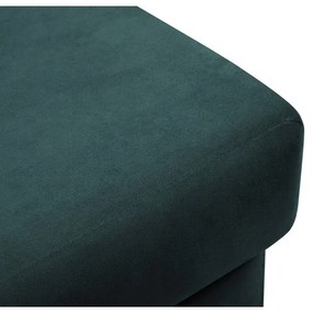 Poggiapiedi color petrolio con rivestimento in velluto Kyoto – Cosmopolitan Design