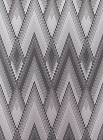 Osborne & Little Carta da parati Astoria - Graphite/ Silver