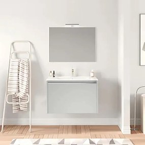 Mobile sottolavabo e lavabo Cielo per vasca centrale grigio perla L 60 x H 40 x P 45.5 cm, 1 anta
