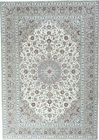 Kashan Tappeto 360x250 Beige (Iran) Annodato A Mano