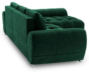 Divano letto angolare verde chiaro con rivestimento in velluto, angolo destro Nuage - Windsor &amp; Co Sofas