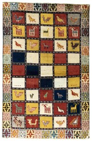 Gabbeh Tappeto 120x170 (Iran) Annodato A Mano