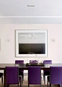 Applique LED design Norha bianco IP20, luce bianco freddo 1100 lumen, NOVECENTO