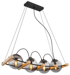 Globo 15883-4H - Lampadario a sospensione con filo LEONA 4xE27/15W/230V