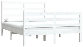 Giroletto bianco legno massello pino 120x190cm 4ft small double