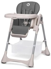 Lionelo - Sedia da pranzo per bambini ZANNA grigio