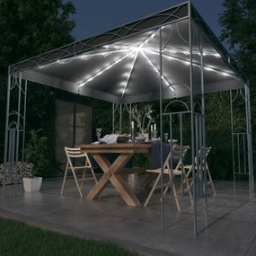 Gazebo Con Stringa Di Luci Led 300x300 Cm Antracite /