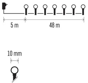 Catena LED da esterno natalizia 480xLED/53m IP44 multicolore