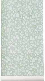 Ferm Living Carta da parati Mountain Tops - Mint