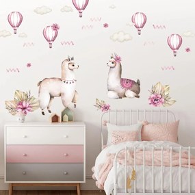 Adesivi murali - Alpaca in rosa | Inspio