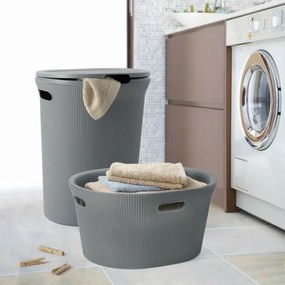 Cesto portabiancheria grigio antracite capacità 40 lt