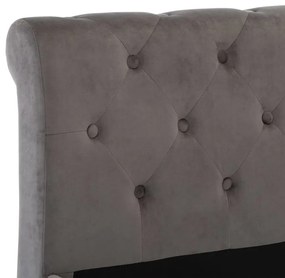 Giroletto grigio in velluto 180x200 cm
