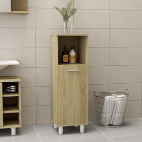 Mobile Da Bagno Rovere Sonoma 30x30x95 Cm İn Legno Multistrato /